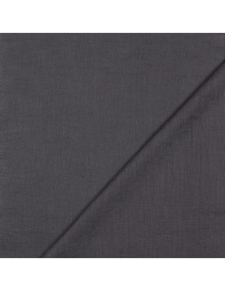 Tissu lin coton - Gris anthracite