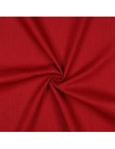 Tissu lin coton - Rouge carmin