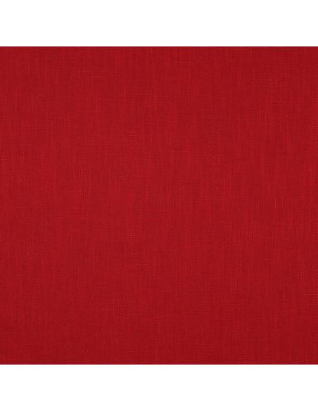 Tissu lin coton - Rouge carmin