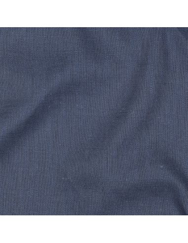 Tissu lin coton - Bleu jeans