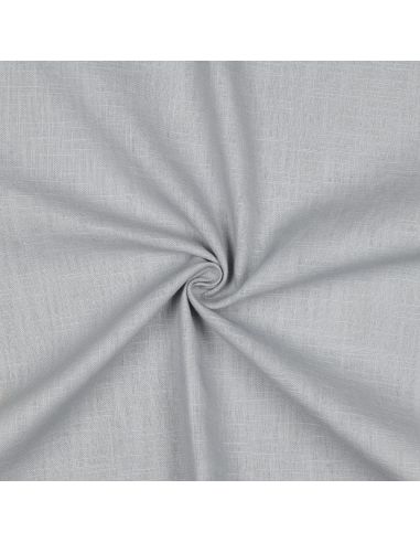 Tissu lin coton - Gris argent