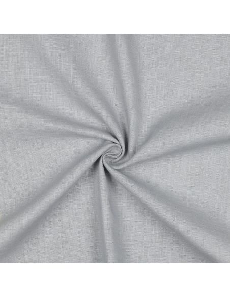 Tissu lin coton - Gris argent