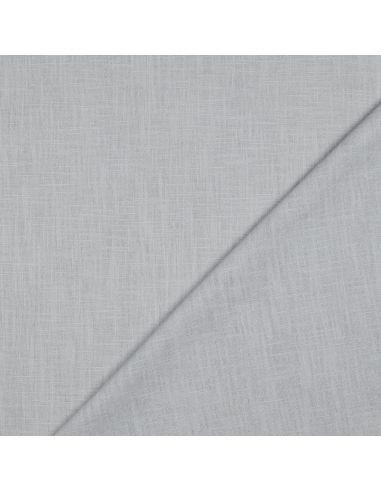 Tissu lin coton - Gris argent