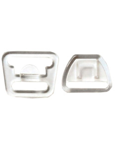 Fermoir clip pour soutien-gorge d´allaitement - Transparent