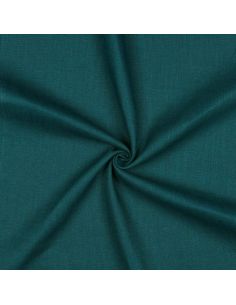 Tissu lin coton lavé - Bleu pétrole