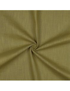 Tissu lin coton lavé - Kaki clair