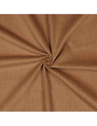 Tissu velours côtelé coton - Chocolat