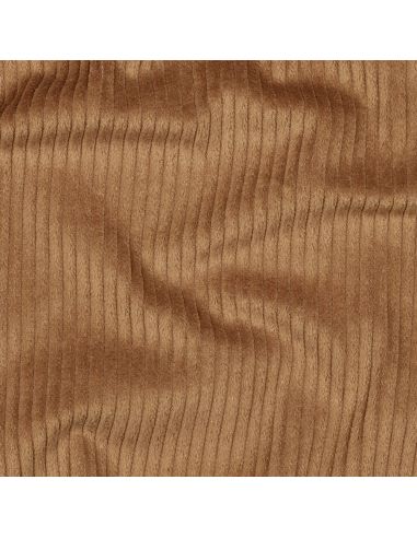 Tissu velours côtelé coton - Chocolat