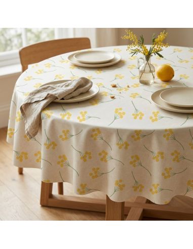 Toile cirée Captain Cook Mimosi - Vanille