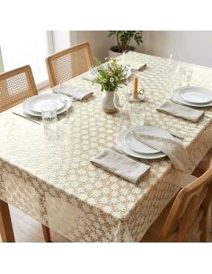 Nappe toile cirée Captain Cook Daisy - Crème 2