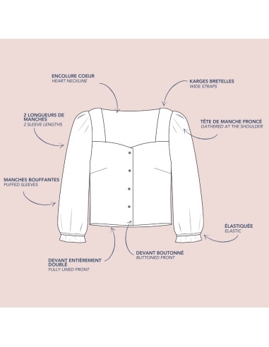 Patron de blouse - Mara - Lise Tailor