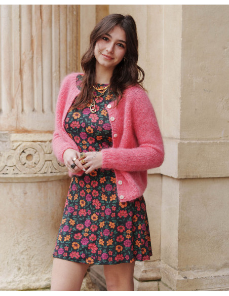 Tissu jersey de viscose Dalia noir - Lise Tailor