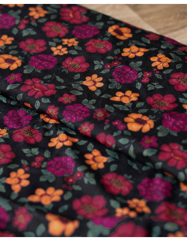 Tissu jersey de viscose Dalia noir - Lise Tailor