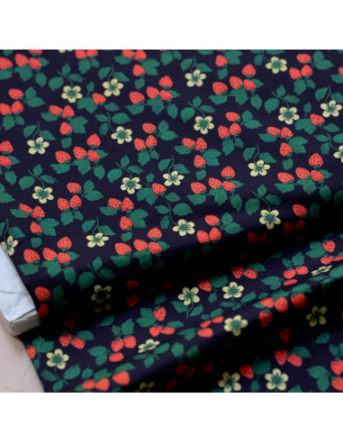 Tissu satin de coton Mara des bois - Lise Tailor