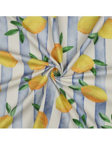 Toile de coton canvas - Citrons