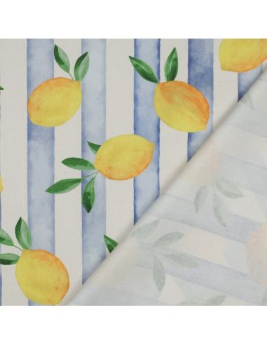 Toile de coton canvas - Citrons