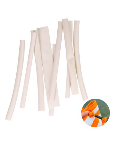Lot de 10 gaines thermorétractable pour cordon - Blanc