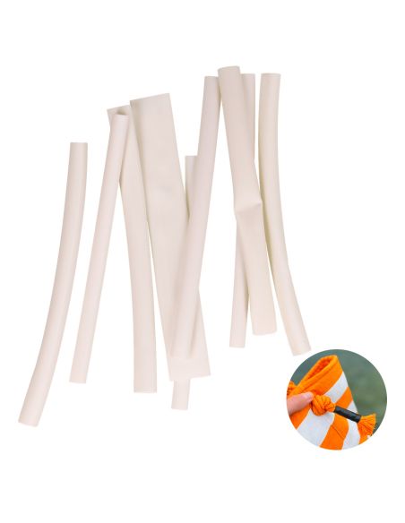 Lot de 10 gaines thermorétractable pour cordon - Blanc