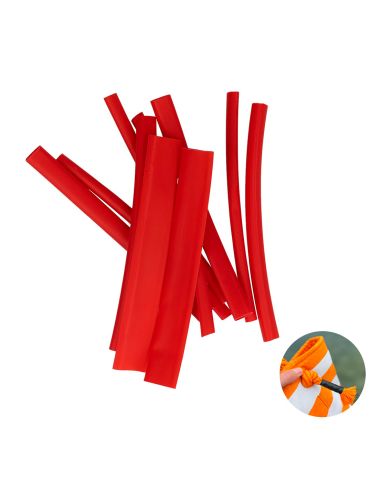 Lot de 10 gaines thermorétractable pour cordon - Rouge
