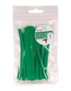 Lot de 10 gaines thermorétractable pour cordon - Vert 2