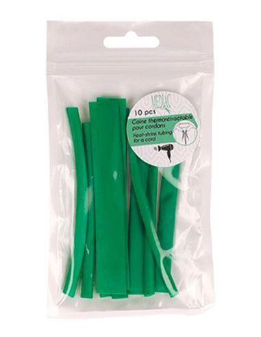 Lot de 10 gaines thermorétractable pour cordon - Vert