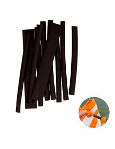 Lot de 10 gaines thermorétractable pour cordon - Noir
