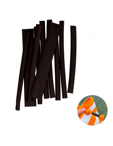 Lot de 10 gaines thermorétractable pour cordon - Noir