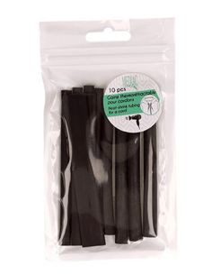 Lot de 10 gaines thermorétractable pour cordon - Noir 2