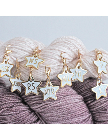 Marqueurs de maille ouverts - Assistant glitter