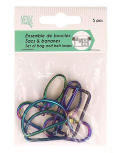Ensemble de boucles pour sacs & bananes 32 mm - Rainbow 2