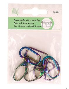 Ensemble de boucles pour sacs & bananes 25 mm - Rainbow 2