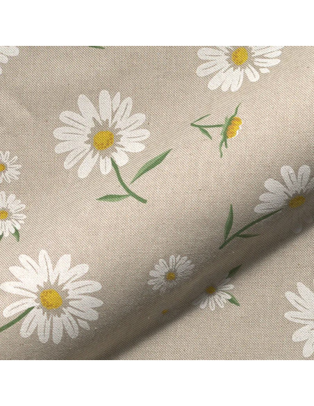 Toile de coton canvas premium - Marguerites