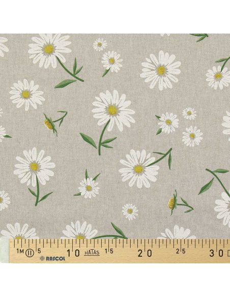 Toile de coton canvas premium - Marguerites