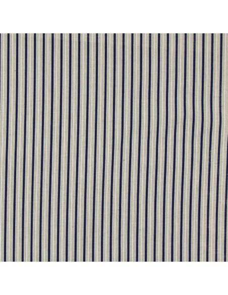 Toile de coton canvas premium - Rayures bleu marine