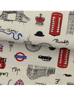 Toile de coton canvas premium - London