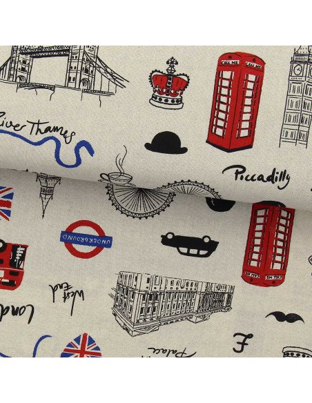 Toile de coton canvas premium - London