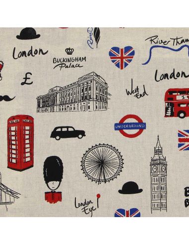 Toile de coton canvas premium - London