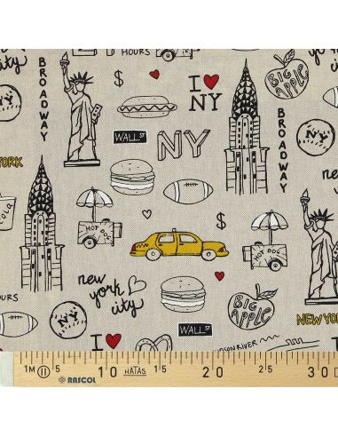 Toile de coton canvas premium - New-York