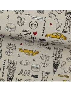Toile de coton canvas premium - New-York