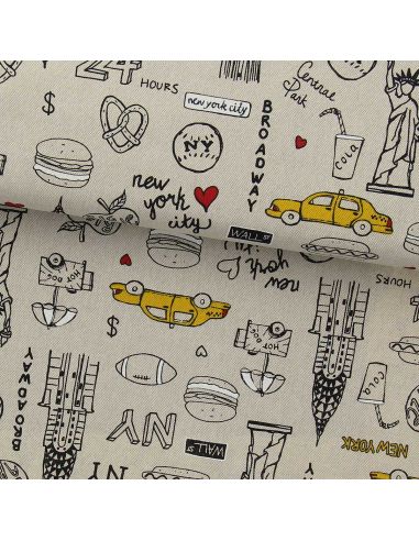 Toile de coton canvas premium - New-York
