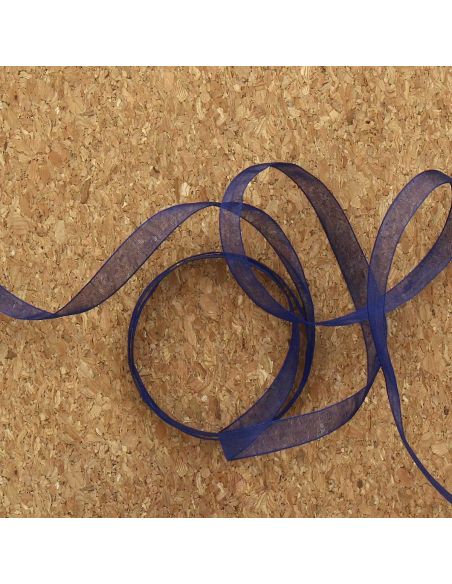 Ruban organza - Bleu marine