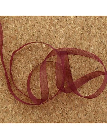 Ruban organza - Bordeaux