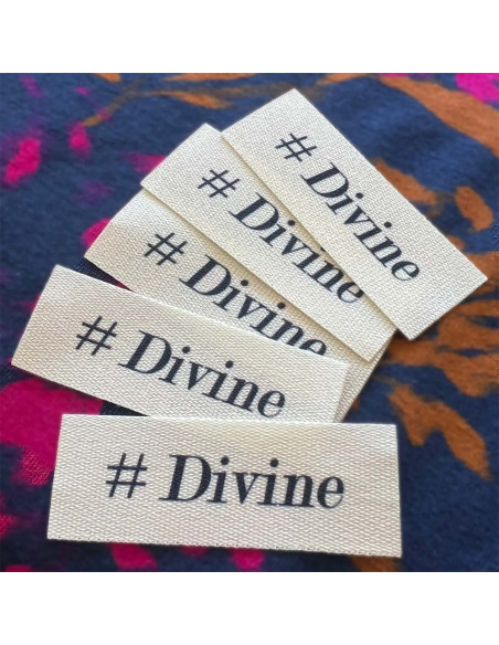 Étiquette tissée à coudre - Hashtag Divine
