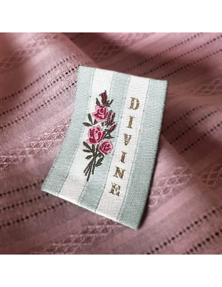 Étiquette tissée à coudre - Divine Rose