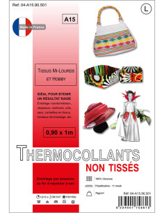 Entoilage non tissé thermocollant 0,9 x 1,0 m - Tissus mi-lourds et hobby - Blanc 2