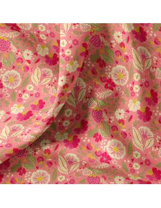 Tissu popeline de coton - Ostac rose