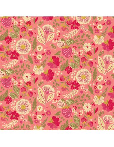 Tissu popeline de coton - Ostac rose