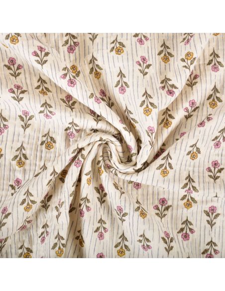 Tissu double gaze imprimé - Aesa