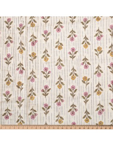 Tissu double gaze imprimé - Aesa