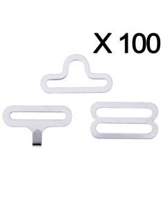 Set de 100 attaches noeud papillon - Argent